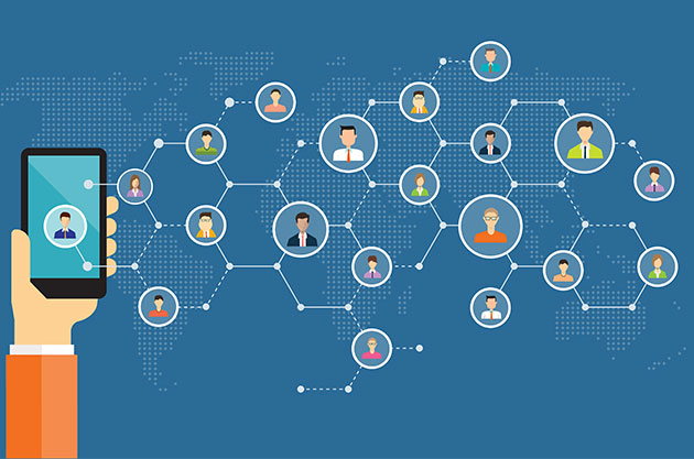 image of people being connected
