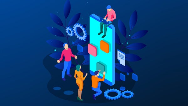 image of people building a manual